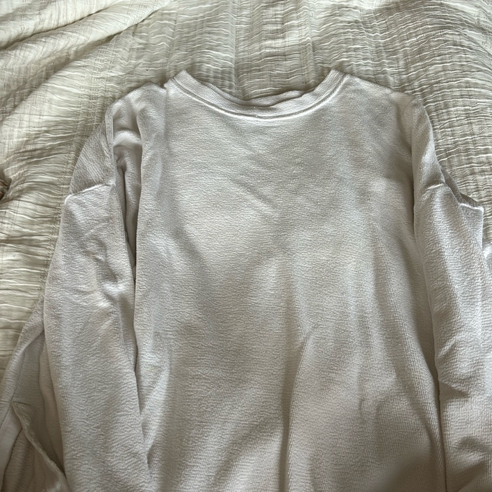 Oversized Linen Crewneck